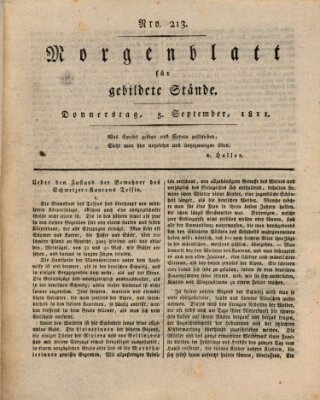 Morgenblatt für gebildete Stände Donnerstag 5. September 1811