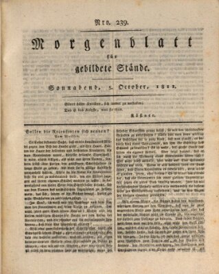 Morgenblatt für gebildete Stände Samstag 5. Oktober 1811