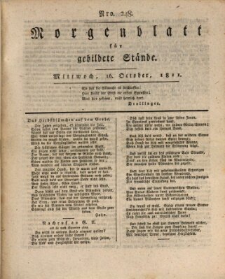 Morgenblatt für gebildete Stände Mittwoch 16. Oktober 1811