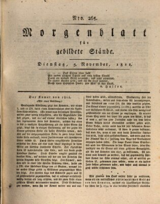 Morgenblatt für gebildete Stände Dienstag 5. November 1811