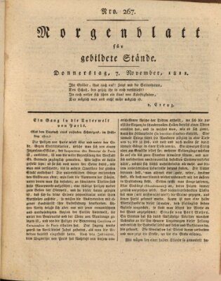 Morgenblatt für gebildete Stände Donnerstag 7. November 1811