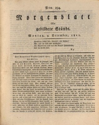 Morgenblatt für gebildete Stände Montag 9. Dezember 1811