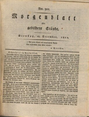 Morgenblatt für gebildete Stände Dienstag 17. Dezember 1811