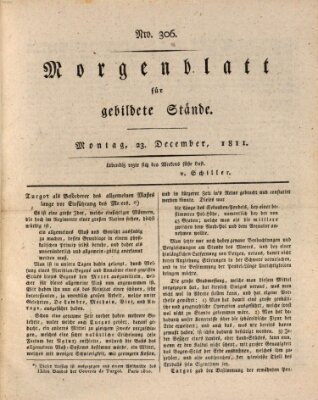 Morgenblatt für gebildete Stände Montag 23. Dezember 1811