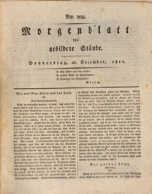 Morgenblatt für gebildete Stände Donnerstag 26. Dezember 1811