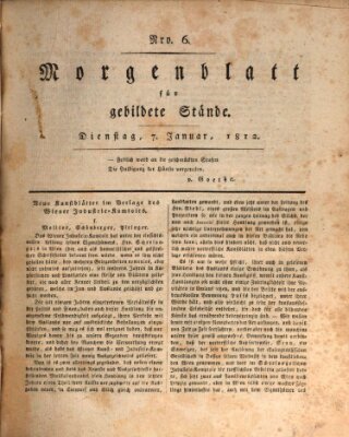 Morgenblatt für gebildete Stände Dienstag 7. Januar 1812