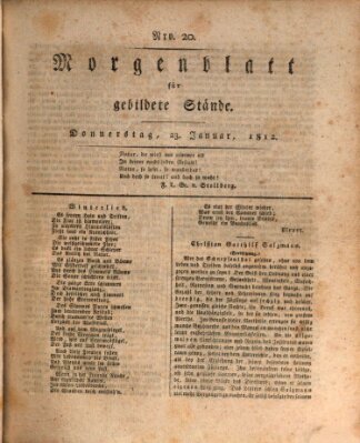 Morgenblatt für gebildete Stände Donnerstag 23. Januar 1812