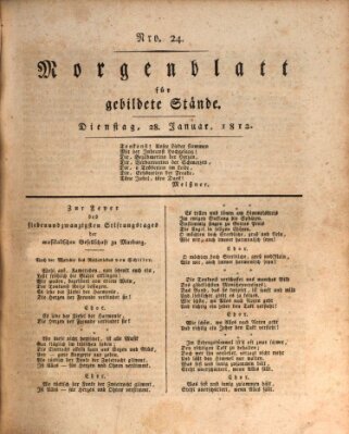 Morgenblatt für gebildete Stände Dienstag 28. Januar 1812