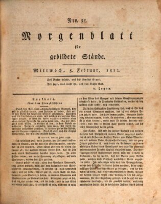 Morgenblatt für gebildete Stände Mittwoch 5. Februar 1812