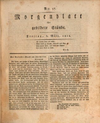 Morgenblatt für gebildete Stände Freitag 6. März 1812