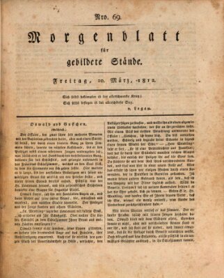 Morgenblatt für gebildete Stände Freitag 20. März 1812