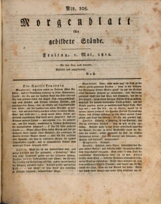 Morgenblatt für gebildete Stände Freitag 1. Mai 1812