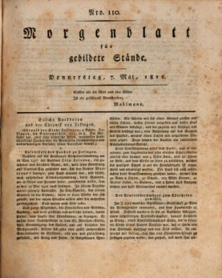 Morgenblatt für gebildete Stände Donnerstag 7. Mai 1812