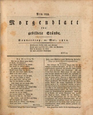 Morgenblatt für gebildete Stände Donnerstag 21. Mai 1812