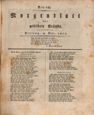 Morgenblatt für gebildete Stände Freitag 29. Mai 1812