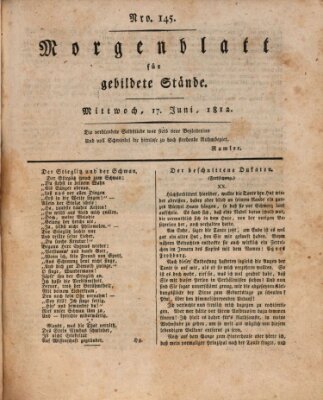 Morgenblatt für gebildete Stände Mittwoch 17. Juni 1812