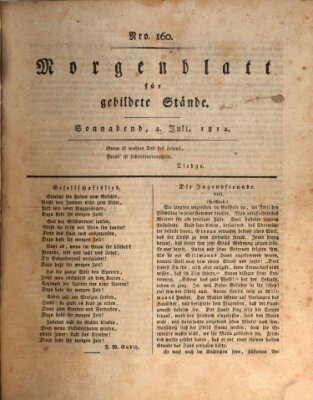 Morgenblatt für gebildete Stände Samstag 4. Juli 1812