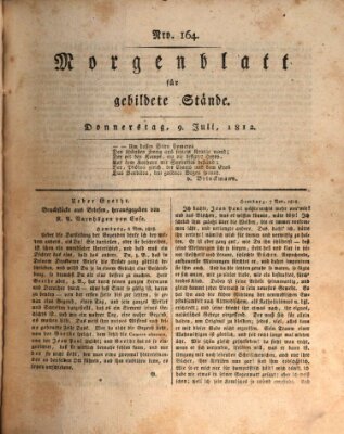 Morgenblatt für gebildete Stände Donnerstag 9. Juli 1812