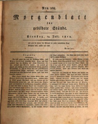 Morgenblatt für gebildete Stände Dienstag 14. Juli 1812