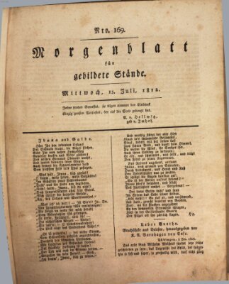 Morgenblatt für gebildete Stände Mittwoch 15. Juli 1812