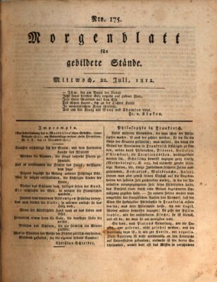 Morgenblatt für gebildete Stände Mittwoch 22. Juli 1812