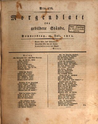 Morgenblatt für gebildete Stände Donnerstag 23. Juli 1812