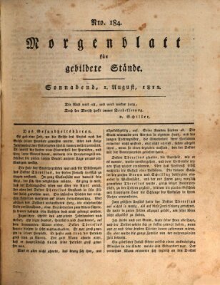 Morgenblatt für gebildete Stände Samstag 1. August 1812