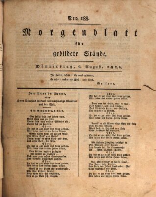 Morgenblatt für gebildete Stände Donnerstag 6. August 1812