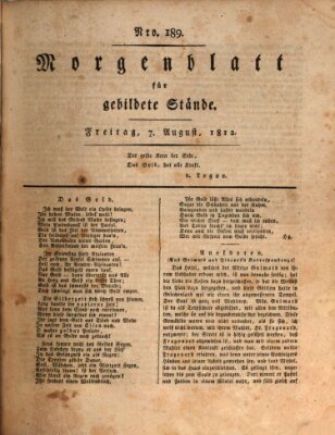 Morgenblatt für gebildete Stände Freitag 7. August 1812