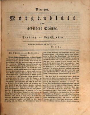 Morgenblatt für gebildete Stände Freitag 21. August 1812