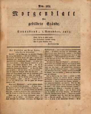 Morgenblatt für gebildete Stände Samstag 7. November 1812