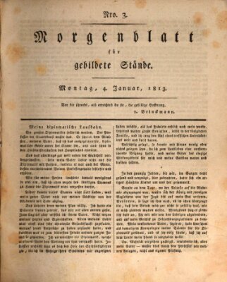 Morgenblatt für gebildete Stände Montag 4. Januar 1813