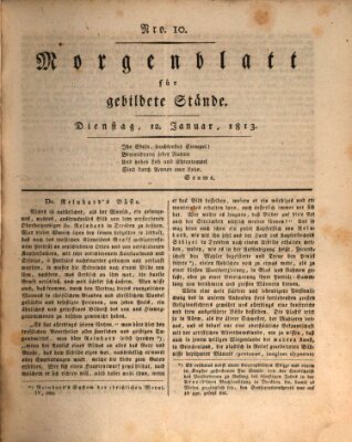 Morgenblatt für gebildete Stände Dienstag 12. Januar 1813