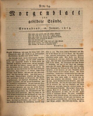 Morgenblatt für gebildete Stände Samstag 16. Januar 1813