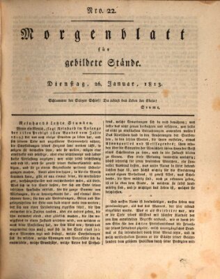 Morgenblatt für gebildete Stände Dienstag 26. Januar 1813