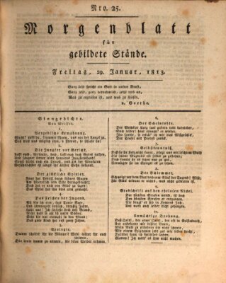 Morgenblatt für gebildete Stände Freitag 29. Januar 1813