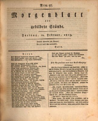 Morgenblatt für gebildete Stände Freitag 12. Februar 1813