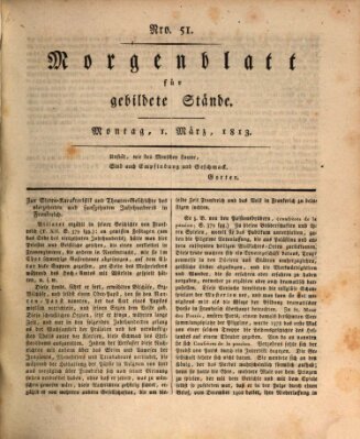 Morgenblatt für gebildete Stände Montag 1. März 1813