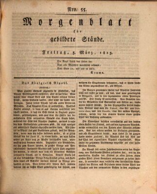 Morgenblatt für gebildete Stände Freitag 5. März 1813