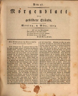 Morgenblatt für gebildete Stände Montag 8. März 1813