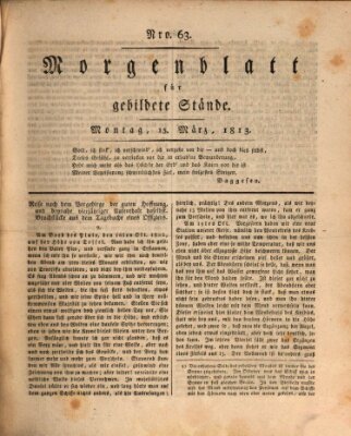 Morgenblatt für gebildete Stände Montag 15. März 1813