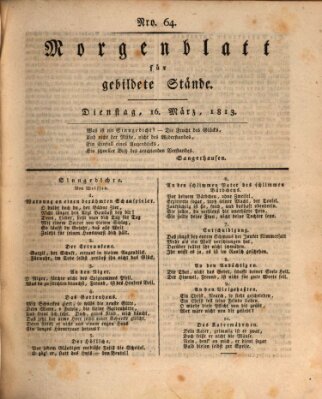 Morgenblatt für gebildete Stände Dienstag 16. März 1813