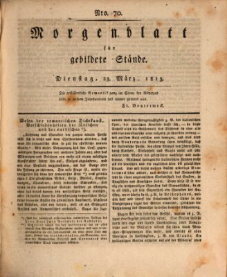 Morgenblatt für gebildete Stände Dienstag 23. März 1813