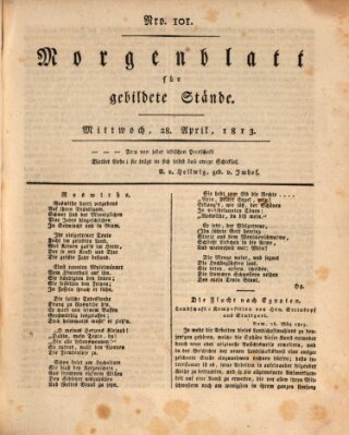 Morgenblatt für gebildete Stände Mittwoch 28. April 1813