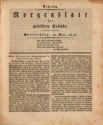 Morgenblatt für gebildete Stände Donnerstag 13. Mai 1813