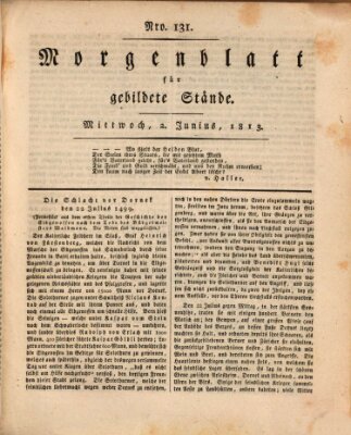 Morgenblatt für gebildete Stände Mittwoch 2. Juni 1813