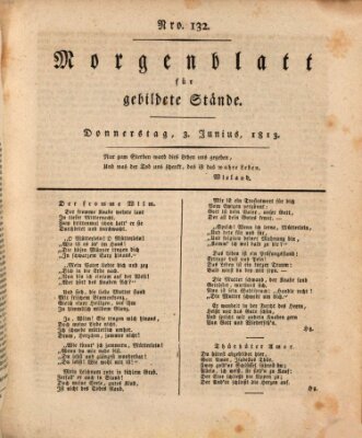 Morgenblatt für gebildete Stände Donnerstag 3. Juni 1813