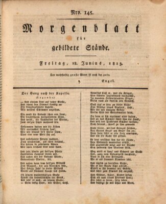 Morgenblatt für gebildete Stände Freitag 18. Juni 1813