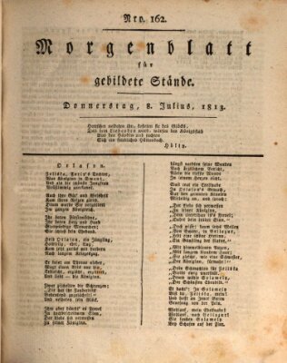 Morgenblatt für gebildete Stände Donnerstag 8. Juli 1813