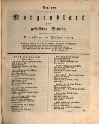 Morgenblatt für gebildete Stände Dienstag 20. Juli 1813